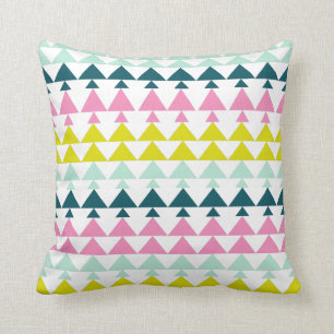 Coussin Simple mignon Motif géométrique Pink Mint Chartr