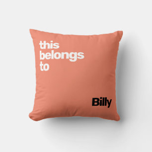 Coussin simple minimal bleu moderne