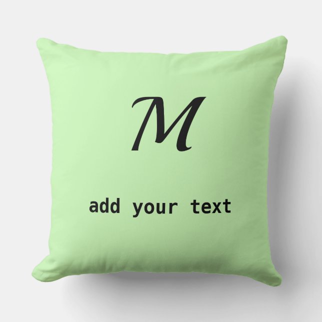 Coussin simple minimum ajouter votre texte monogramme phot (Recto)