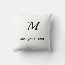 Coussin simple minimum ajouter votre texte monogramme phot