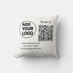Coussin Simple minimum q r code ajouter logo code d'analys