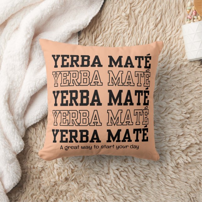 Coussin Simple YERBE MAE Peach Motivational (Couverture)