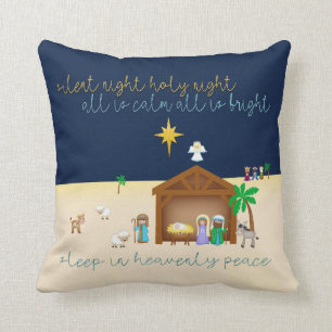 Coussin Simplistic Bethléem Nativité Scène Nativité Silenc