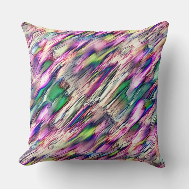 Coussin Simulation de roche ou de stalagmite aux couleurs  (Recto)