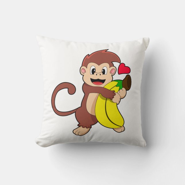Coussin Singe à la banane (Recto)