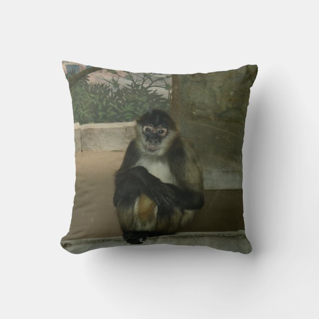 Coussin Singe assis joliment (Recto)