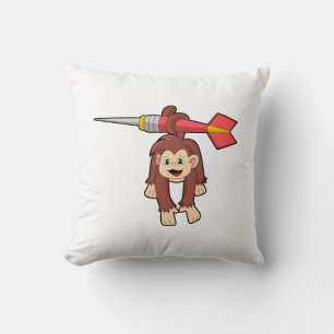 Coussin Singe aux fléchettes avec Dart