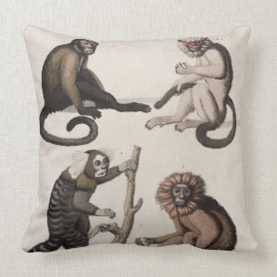 Coussin Singes (litho de couleur)