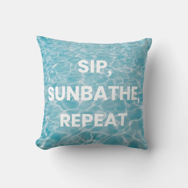 Coussin SIP, BAIN DE SOLEIL, RÉPÉTEZ. Instruction Bold (Recto)
