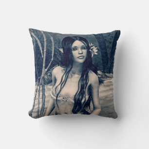 Coussin Sirène Vintage Photo Ancienne Fantaisie Artistique