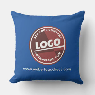 Coussin Site Web de Logo d'Entreprise Simple Adresse Perso