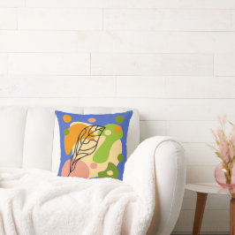 Coussin Sites abstraits intéressants avec feuilles