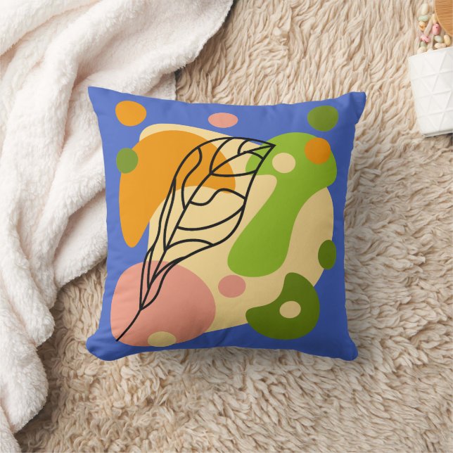 Coussin Sites abstraits intéressants avec feuilles (Couverture)