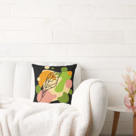 Coussin Sites abstraits intéressants avec feuilles