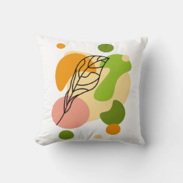 Coussin Sites abstraits intéressants avec feuilles