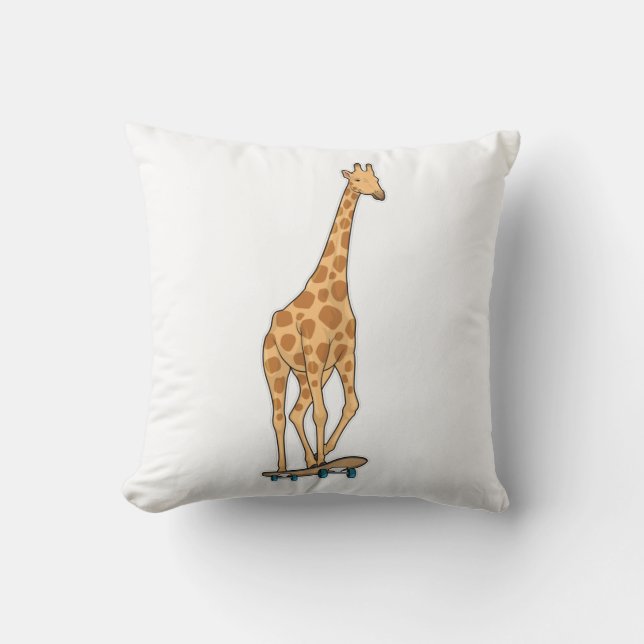 Coussin Skateboard girafe (Recto)
