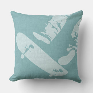 Coussin Skateboard Jump - Mint & Off White Thlow Pillow