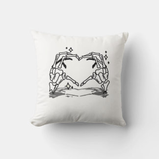 Coussin Skeleton Coeur main drôle Design