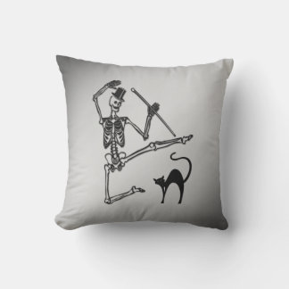 Coussin Skeleton et Black Cat Dance Halloween