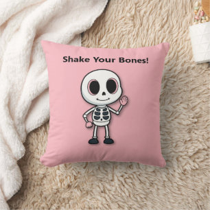 Coussin Skeleton Fun   Fête d'anniversaire d'Halloween