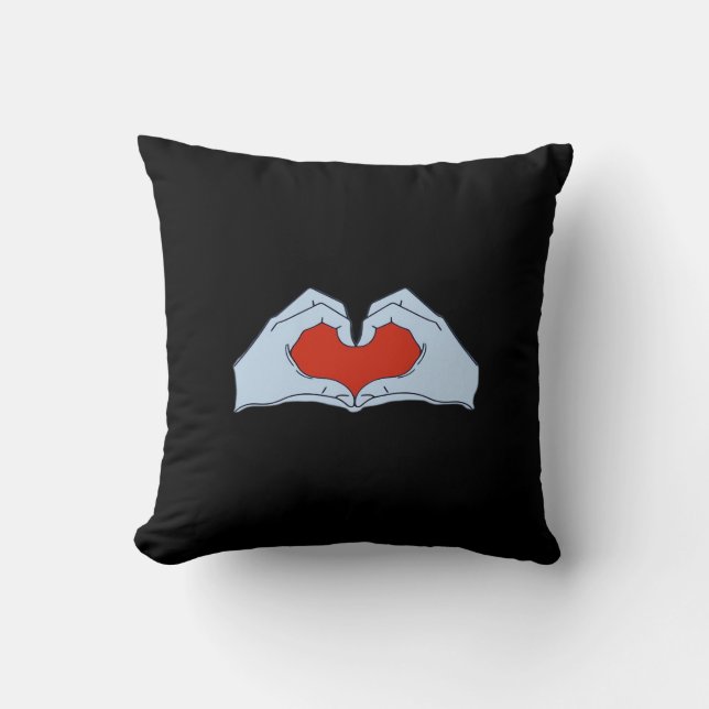 Coussin Skeleton Heart Hands Classic & Basic Halloween (Recto)