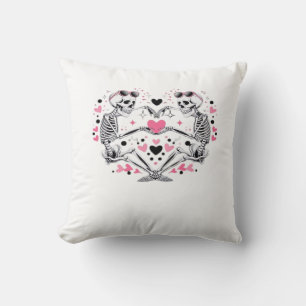 Coussin Skeleton Heart Mains Classique Viral