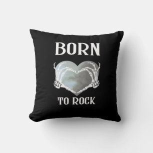 Coussin Skeleton Mains Grey Heart Graphic Pour Classique