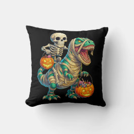 Coussin Skeleton Whimsical équitation maman T-Rex Hallowee