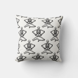 Coussin Skeletons Halloween Throw Pillow-Scary
