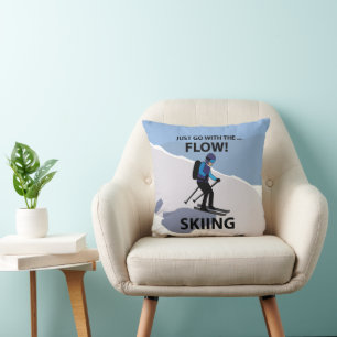 Coussin Ski Aller Avec Le Ski De Flux