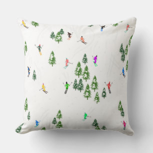 Coussin Ski alpin d'hiver Ski Ski Ski Motif