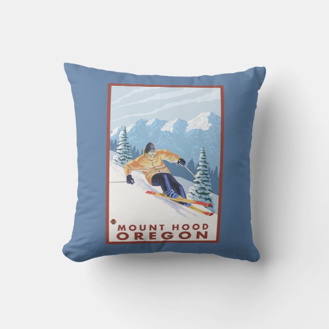 Coussin Skieur de neige de Downhhill - capot de bâti, (Recto)