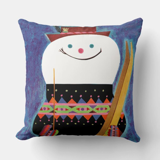Coussin Skis pour le bonhomme de neige (Recto)