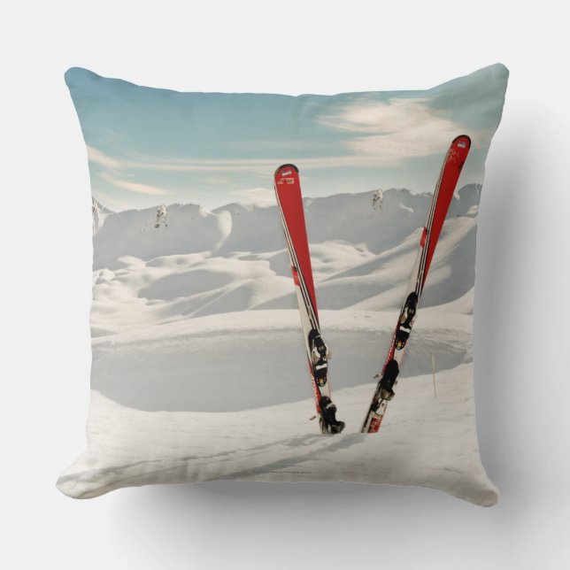 Coussin Skis rouges (Recto)
