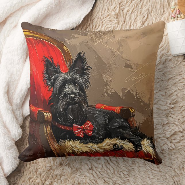 Coussin Skye Terrier Chien Festif de Noël (Couverture)