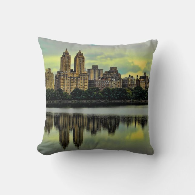 Coussin Skyline de New York City Central Park (Recto)