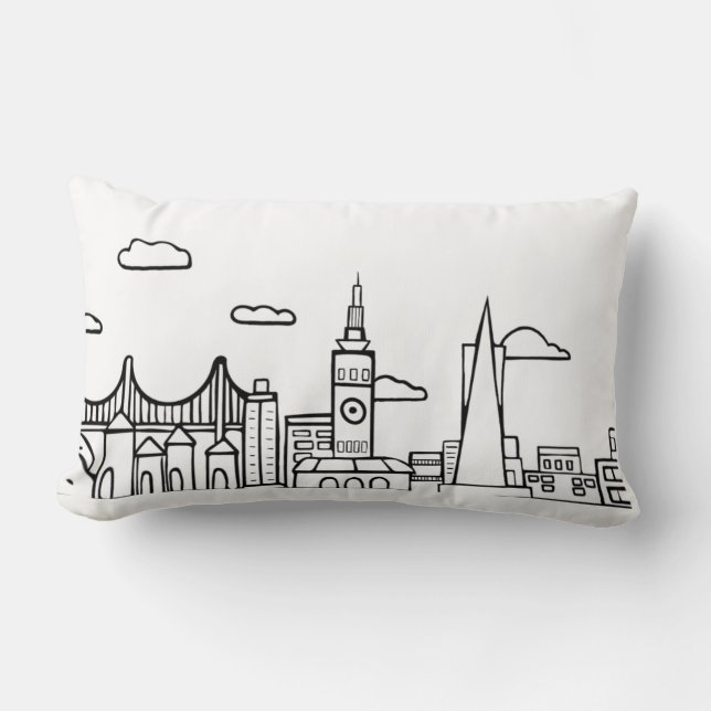 Coussin Skyline de San Francisco (Recto)