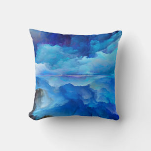 Coussin SlipperyJoe's abstrait nuage artwork coloré surr
