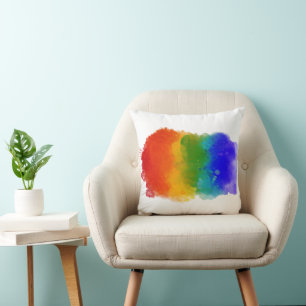 Coussin SlipperyJoe's orgueil éclatant couleurs arc-en-cie