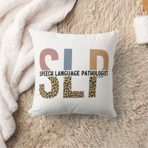Coussin SLP Discours Pathologiste Typographie Empreinte de