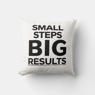 Coussin Small Steps Big Results Shirt, Productivity Motiva