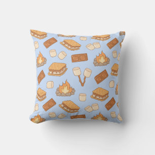 Coussin S'mores Camp de vacances Marshmallow Feu de camp