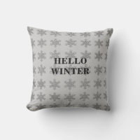 Snowflake Motifs hiver Typographie Sparkle Grey