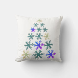 Coussin Snowflake sapin de Noël Vacances uniques