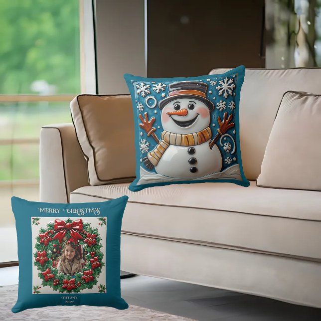 Coussin Snowman dans l'oreiller à lancer de neige (Créateur téléchargé)