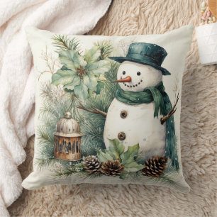 Coussin Snowman en vert