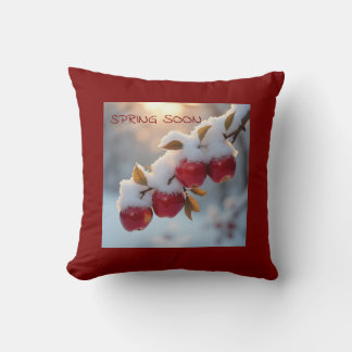 Coussin snowy apples