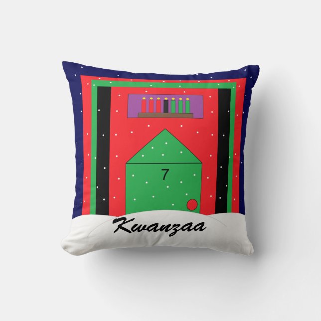 Coussin Snowy Kwanzaa (Recto)