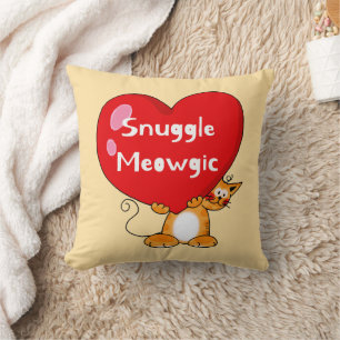 Coussin Snuggle Meowgic Funny Chat Pun Art