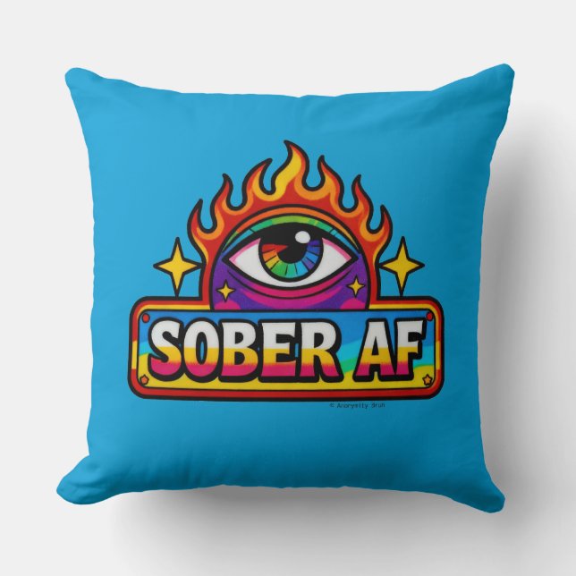 Coussin Sober AF - Throw Pillow (Recto)